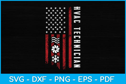 Vintage HVAC Technician USA HVAC Tech American Flag Svg Design SVG artprintfile 