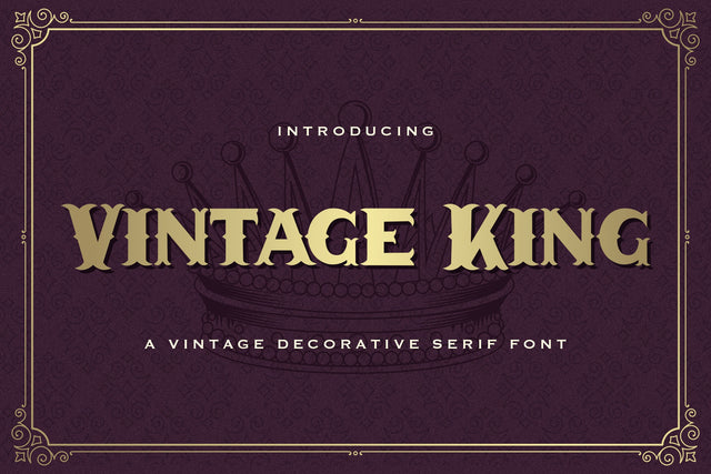 Vintage King - Decorative Serif Font Font StringLabs 
