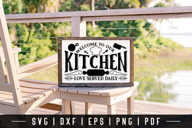 Vintage Kitchen Sign SVG, Welcome to Our Kitchen SVG CraftLabSVG 