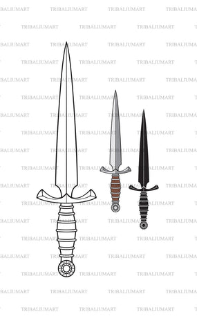 Vintage knife SVG TribaliumArtSF 