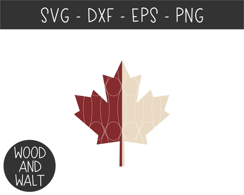 Vintage Maple Leaf SVG | Canada Day Cut File SVG Wood And Walt 