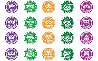Vintage Mardi Gras celebration grunge rubber stamp icons collection SVG naemmiah021 