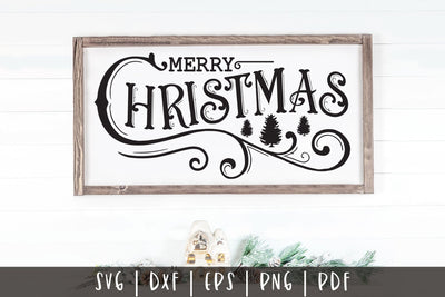 Vintage Merry Christmas Sign SVG Design SVG CraftLabSVG 