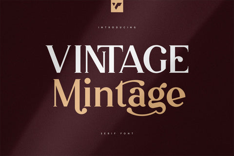 Vintage Mintage Creative font Font VPcreativeshop 
