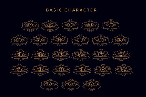 Vintage Monogram Font Font LetterdayStudio 