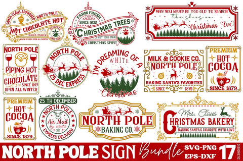 Vintage North Pole SVG Bundle, North Pole Bundle SVG DESIGNISTIC 