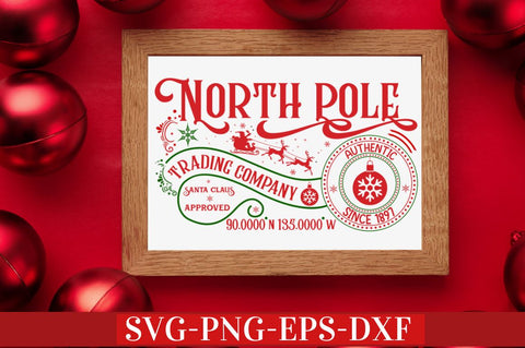 Vintage North Pole SVG Bundle SVG DESIGNISTIC 