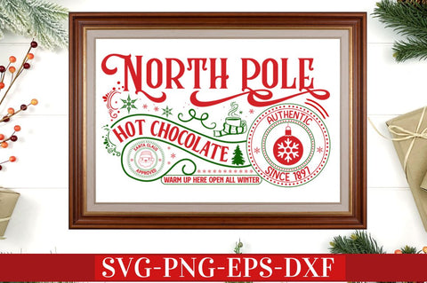 Vintage North Pole SVG Bundle SVG DESIGNISTIC 