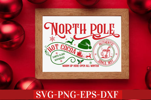 Vintage North Pole SVG Bundle SVG DESIGNISTIC 