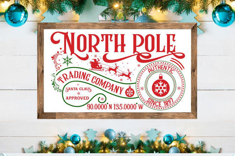Vintage North Pole SVG Bundle SVG DESIGNISTIC 