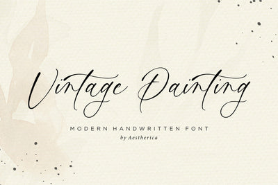 Vintage Painting Font Aestherica Studio 