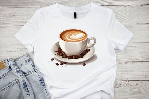 Vintage Pin Up Coffee Girl Clipart Bundle Sublimation Regulrcrative 