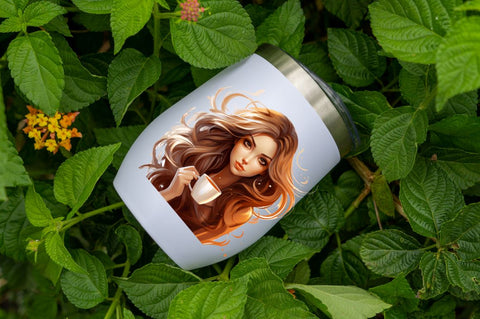 Vintage Pin Up Coffee Girl Clipart Bundle Sublimation Regulrcrative 