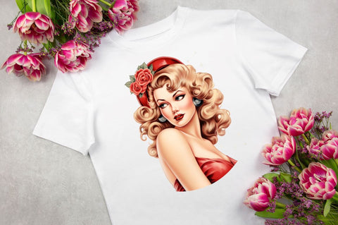 Vintage Pin-up Girl Sublimation Bundle Sublimation Regulrcrative 