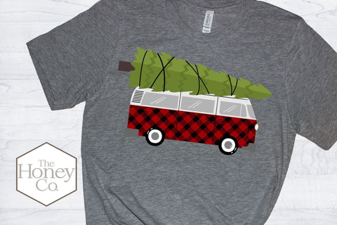 Vintage Plaid Christmas Sublimation Bundle PNG Truck Sublimation The Honey Company 