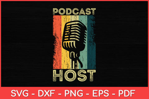 Vintage Podcast Hosting Svg Design SVG artprintfile 