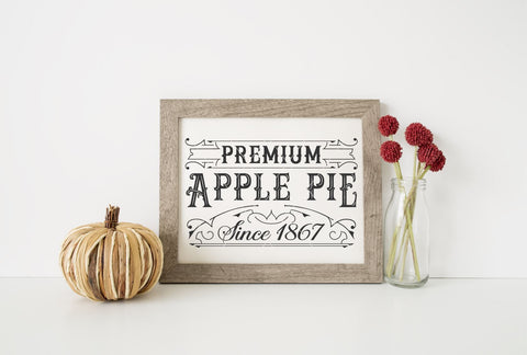 Vintage Premium Apple Pie Sign SVG File SVG Board & Batten Design Co 