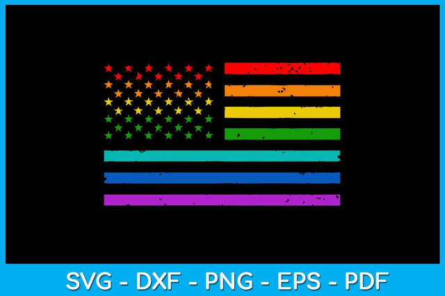 Vintage Pride Flag Pride Month SVG PNG PDF Cut File SVG Creativedesigntee 