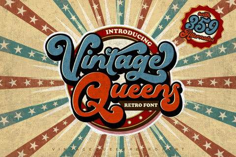 Vintage Queens Font PutraCetol Studio 