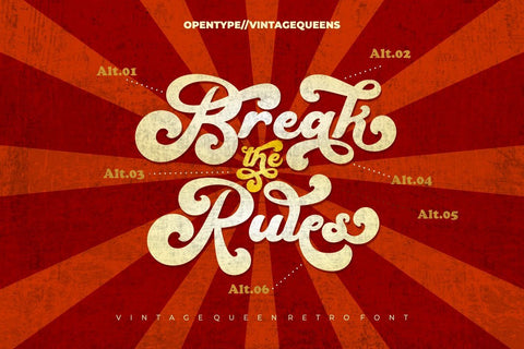 Vintage Queens Font PutraCetol Studio 