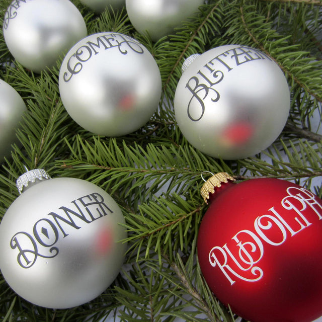 Vintage Reindeer Names SVG Set SVG Board & Batten Design Co 