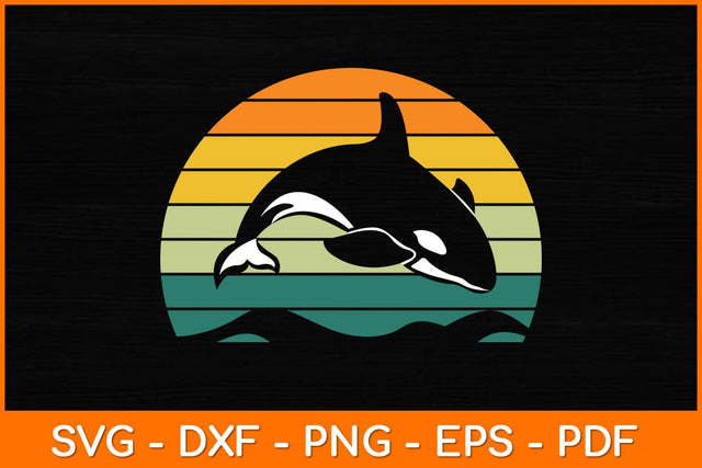 Vintage Retro Beluga Whale Svg Design SVG artprintfile 