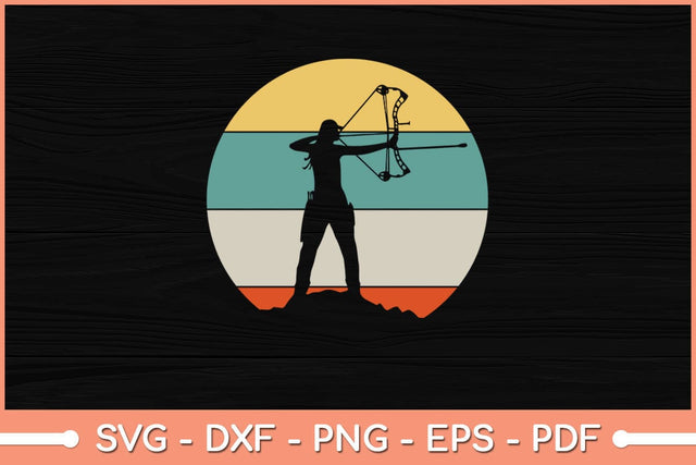 Vintage Retro Bow Hunting Archery Svg Cutting File SVG Helal 
