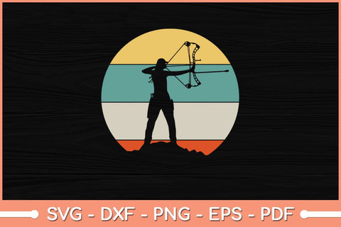 Vintage Retro Bow Hunting Archery Svg Cutting File SVG Helal 