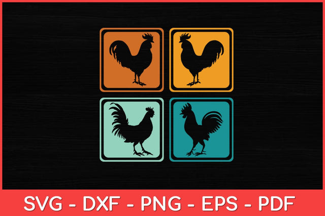 Vintage Retro Chicken Svg Design SVG artprintfile 