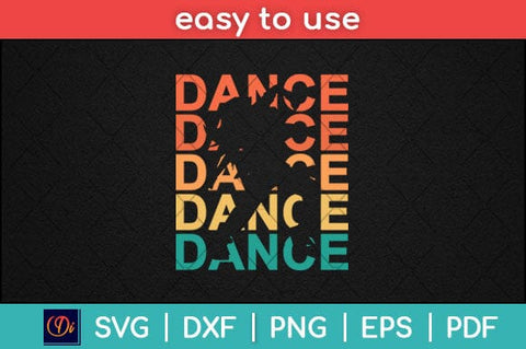 Vintage Retro Dancing Svg Design SVG artprintfile 