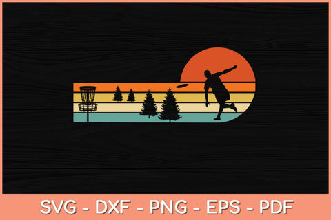 Vintage Retro Disc Golf Svg Cutting File SVG Helal 