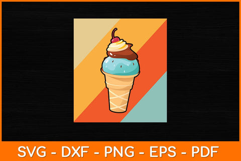 Vintage Retro Ice Cream Svg Design SVG artprintfile 