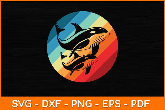 Vintage Retro Killer Beluga Whale Svg Design SVG artprintfile 