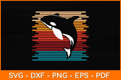 Vintage Retro Killer Whale Svg Design SVG artprintfile 