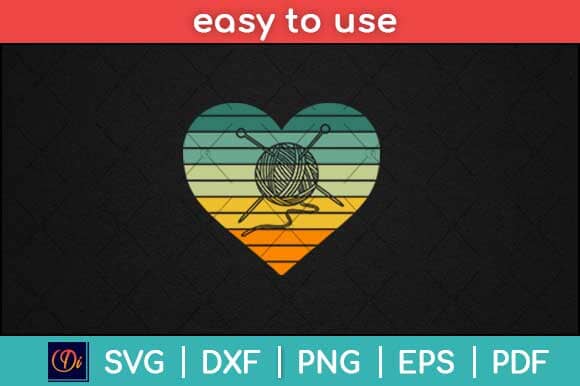 Vintage Retro Knitting Crochet Lover Svg Design SVG artprintfile 