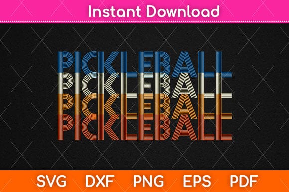 Vintage Retro Pickleball Svg Design SVG artprintfile 