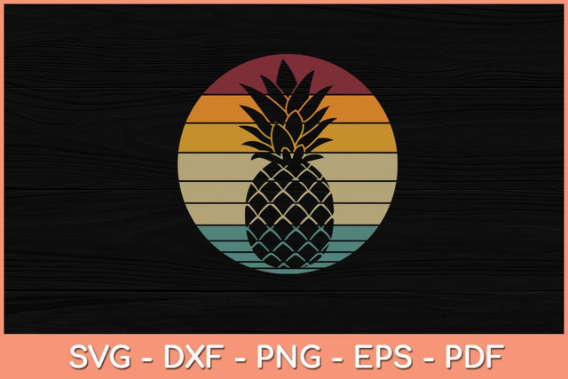 Vintage Retro Pineapple Svg Cutting File SVG Helal 