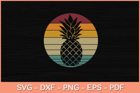 Vintage Retro Pineapple Svg Cutting File SVG Helal 