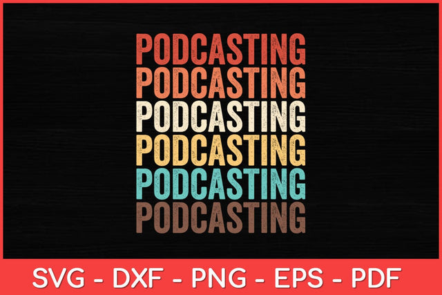 Vintage Retro Podcasting Svg Design SVG artprintfile 