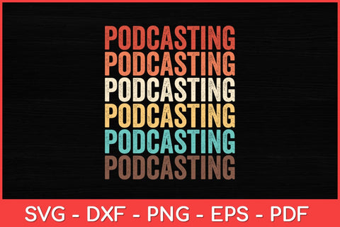 Vintage Retro Podcasting Svg Design SVG artprintfile 