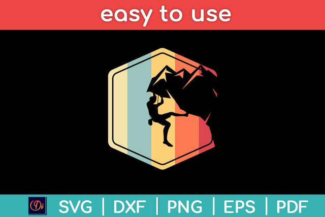 Vintage Retro Rock Climbing Svg Design SVG artprintfile 