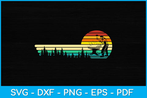 Vintage Retro Style Blacksmith Svg Cutting File SVG artprintfile 