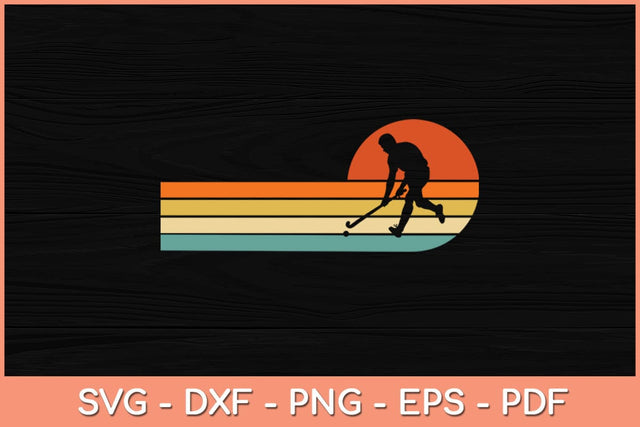 Vintage Retro Style Ice Hockey Svg Cutting File SVG Helal 