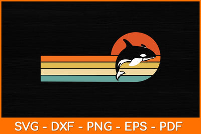 Vintage Retro Style Killer Whale Beluga Svg Design SVG artprintfile 