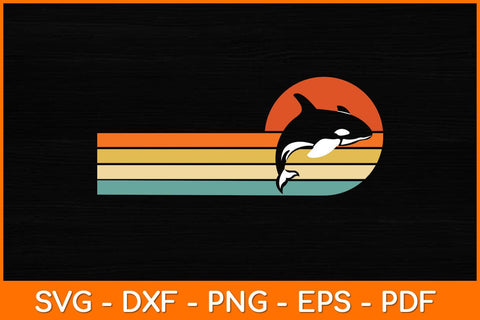 Vintage Retro Style Killer Whale Beluga Svg Design SVG artprintfile 