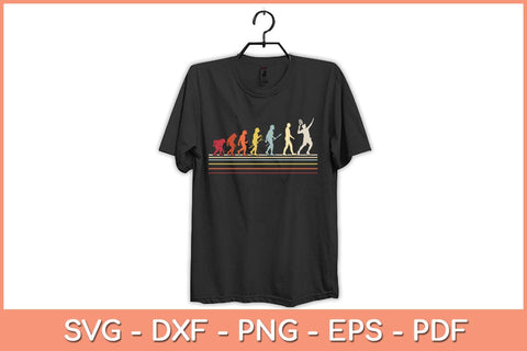 Vintage Retro Style Tennis Evolution Funny Svg Cutting File SVG Helal 