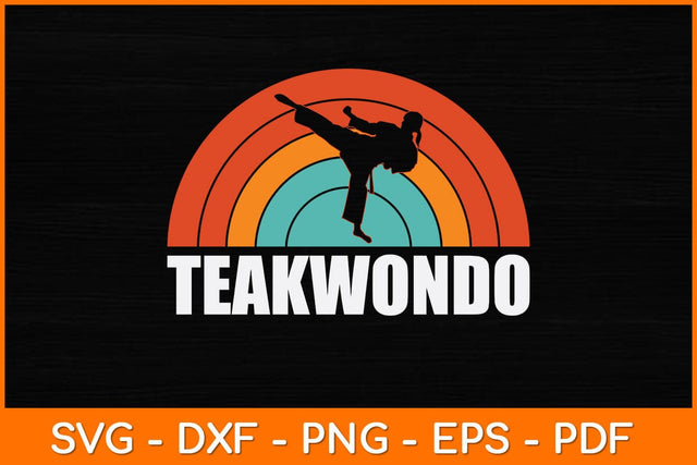 Vintage Retro Taekwondo Svg Design SVG artprintfile 