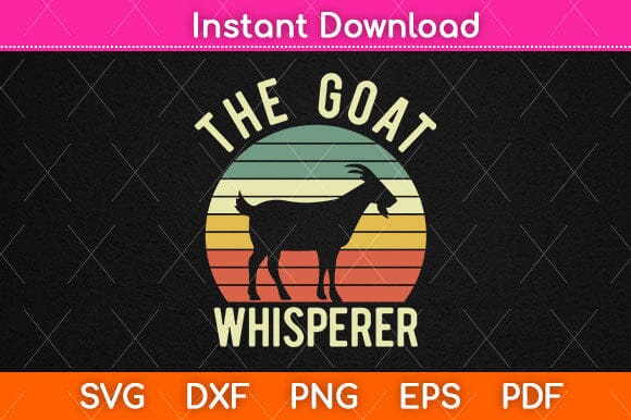 Vintage Retro The Goat Whisperer Funny Svg Design SVG artprintfile 