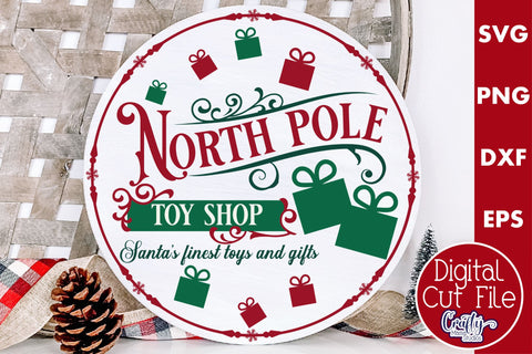 Vintage Round Sign Christmas Svg Bundle, Old Style Christmas SVG Crafty Mama Studios 