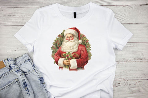 vintage santa Christmas Bundle Sublimation Regulrcrative 